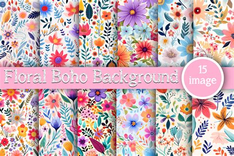 Floral Boho Background Graphic by MN DeSign · Creative Fabrica