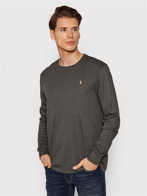 Polo Ralph Lauren Longsleeve Lsl Szary Slim Fit Modivo Pl