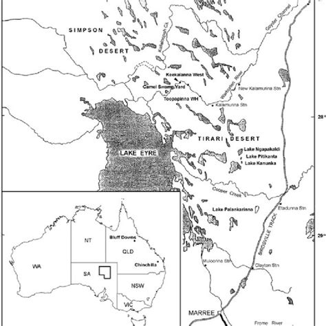 The Principal Fossil Sites In The Lake Eyre Basin Of South Australia