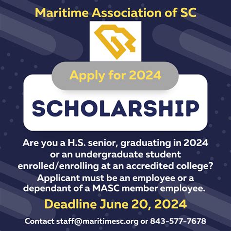 2024 Scholarship Application Maritime Association Of Sc