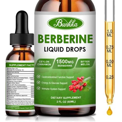 Berberine Supplement Mg Organic Berberine Liquid Drops With Ceylon