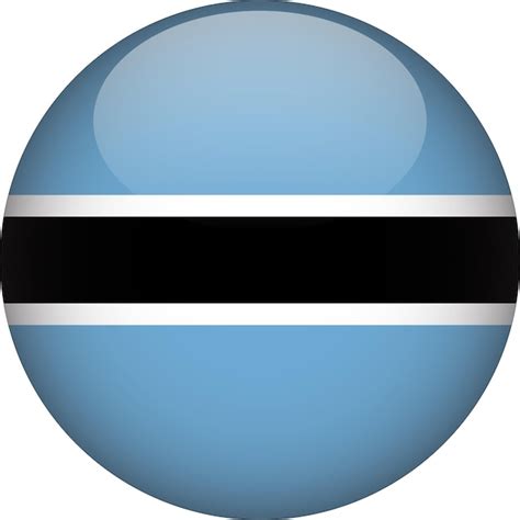 Premium Vector Botswana 3d Rounded Flag Button