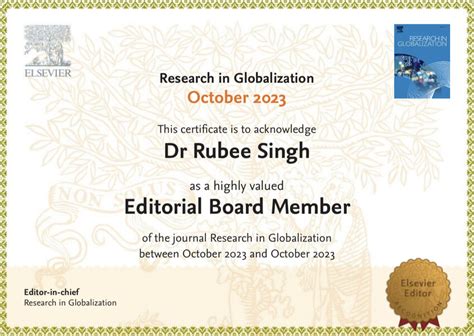 Pdf Elsevier Advisory Board Member Certificate Research In Globalisation Journal Scopus