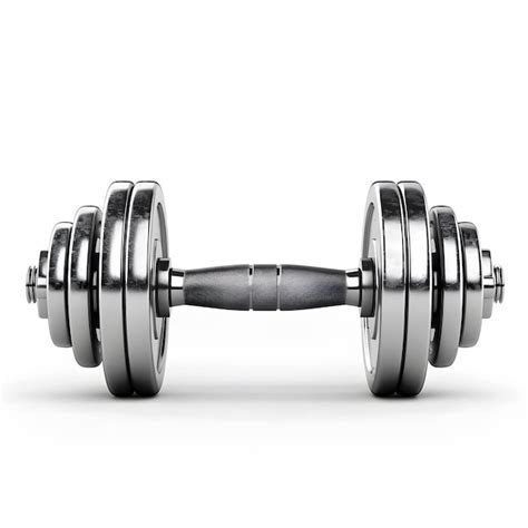 Metal Dumbbell Isolated On White Sports Equipment Isolated On White