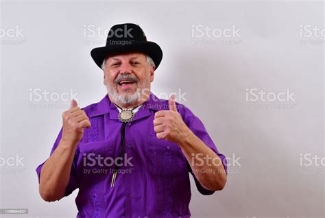 Happy Old American Man With Both Thumbs Up Stock Photo - Download Image Now - 70-79 Years ...