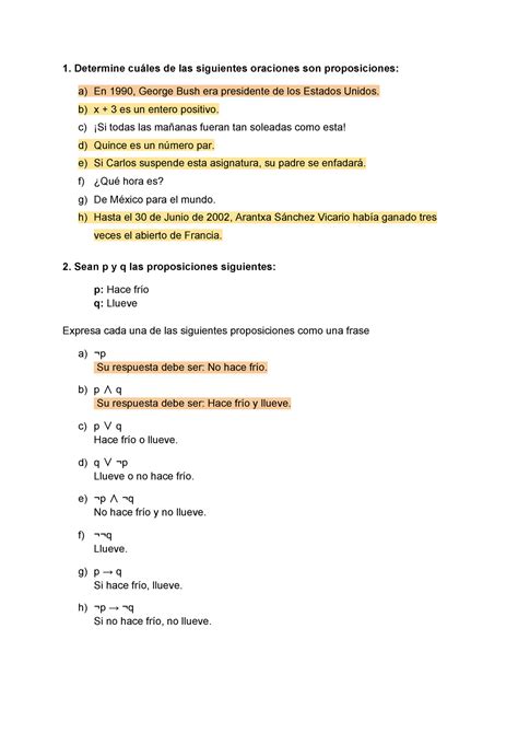 Anaya Orozco Yael P01md 1 Determine Cuáles De Las Siguientes Oraciones Son Proposiciones A