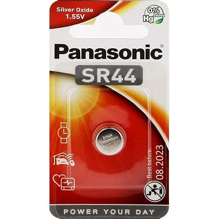 Panasonic SR44 Pila Óxido de Plata 1 55 Amazon es Electrónica