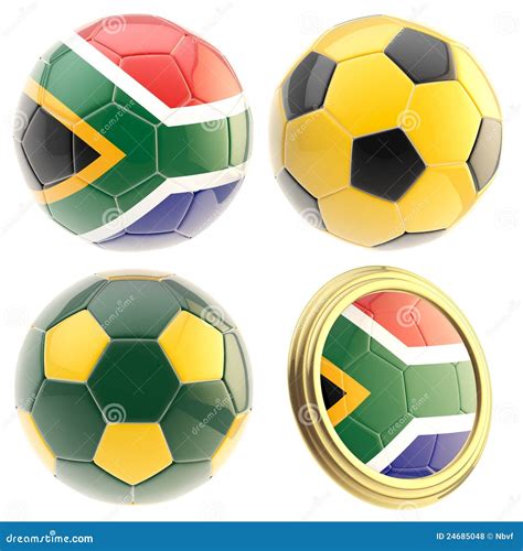 South Africa Football Team Attributes Isolated Stock Illustration ...