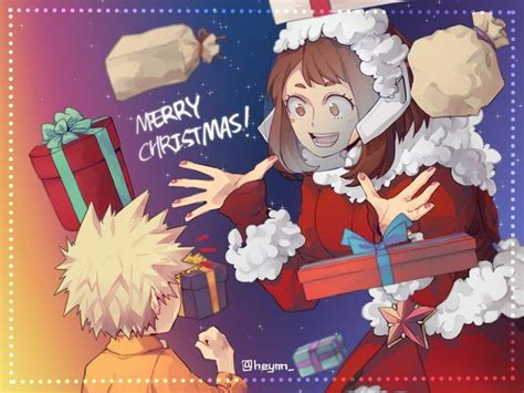 รูปของ Bakugou Katsuki х Uraraka Ochako Bakuraka勝茶 Anime Christmas