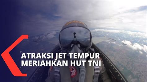 Atraksi Jet Tempur F 16 Meriahkan HUT Ke 77 TNI YouTube