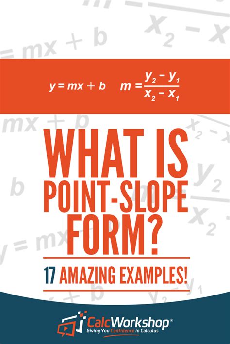 Point Slope Form (Simply Explained w/ 17 Examples!)