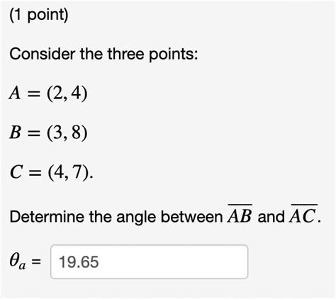 Solved Consider The Three Points A B C Chegg