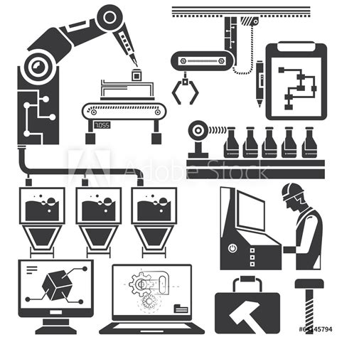 Assembly Line Icon At Collection Of Assembly Line