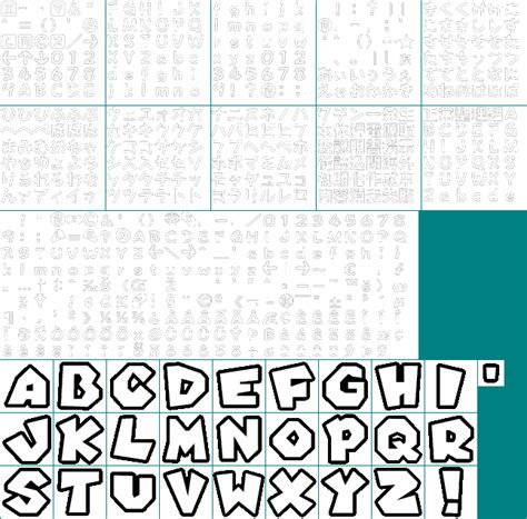 Gamecube Super Mario Sunshine Fonts The Spriters Resource