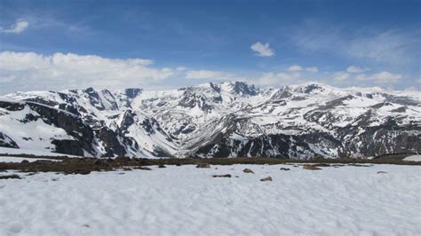 Early Summer Snowy mountains near Cody, Wyoming - Buffalo Bill Center of the West