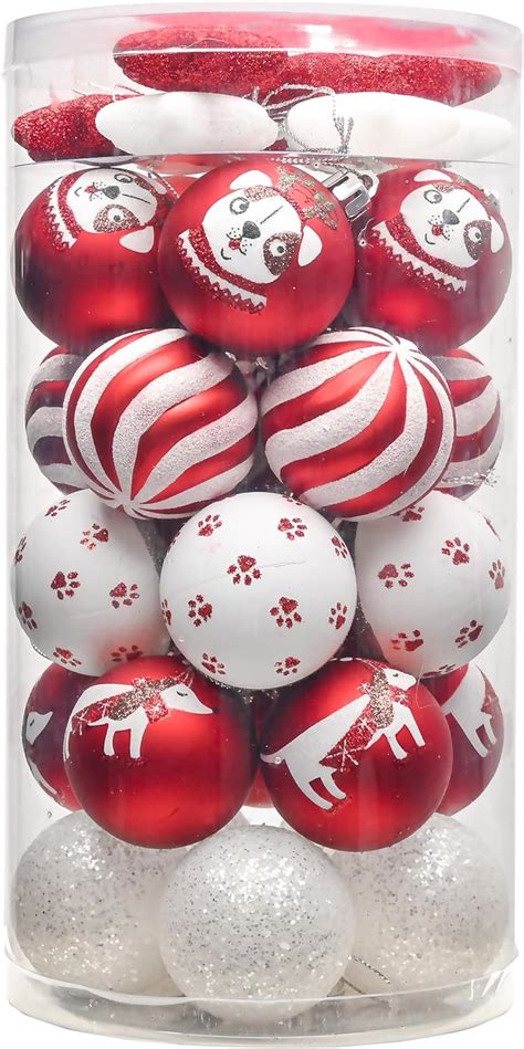 Valery Madelyn 35 pcs 5 cm Boules de Noël Incassables Boule de Noël