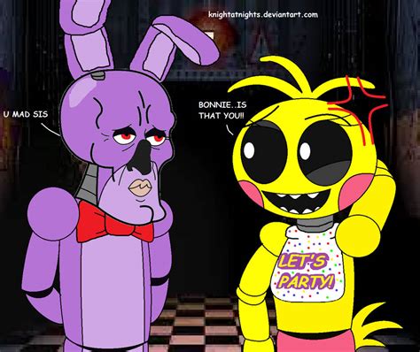 Toy Chica Meet Handsome Bonnie By Knightatnights On Deviantart