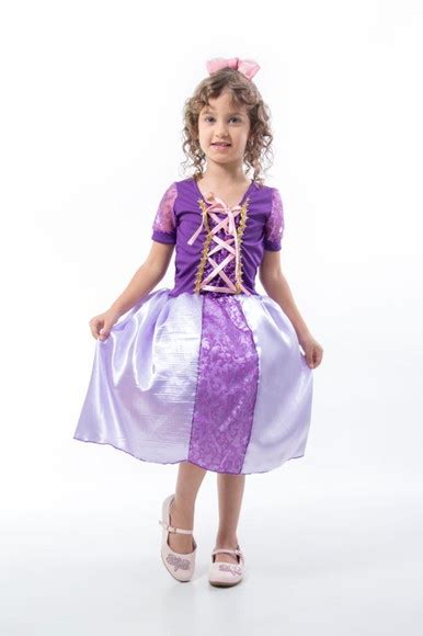 Vestido Fantasia Infantil Rapunzel Enrolados Luxo Elo7