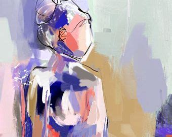 Art Print Abstract Female Nude Digital Watercolor Painting Etsy Watercolor Painting Etsy