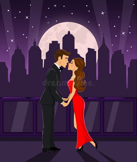 Cartoon Cute Couple Kissing Stock Illustrations 2157 Cartoon Cute