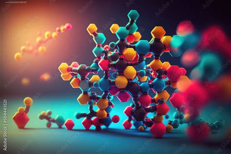 AI generated medical illustration of virus bacteria microbe cancer cell ... 