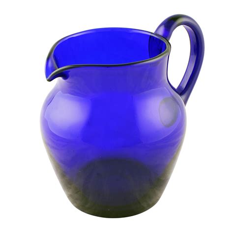 Bristol Blue Glass Jug Antique Blue Glass Jug Glass Jug Blue Glass