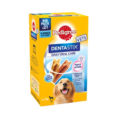 Pedigree Dentastix Daily Adult Large Dog Treats Dental Sticks 810g X