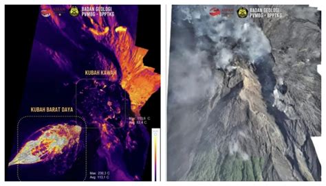 Mengejutkan Gunung Merapi Kini Mempunyai 2 Kubah Lava Aktif Pertama