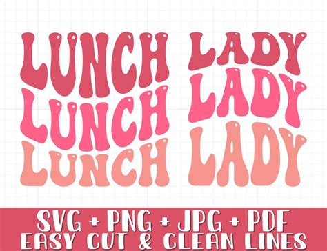 Lunch Lady Svg Png Cafeteria Worker Svg Png Instant Download Etsy