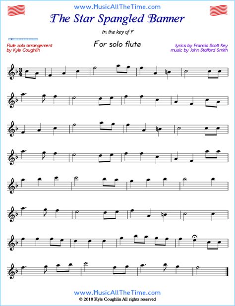 The Star Spangled Banner Flute Sheet Music