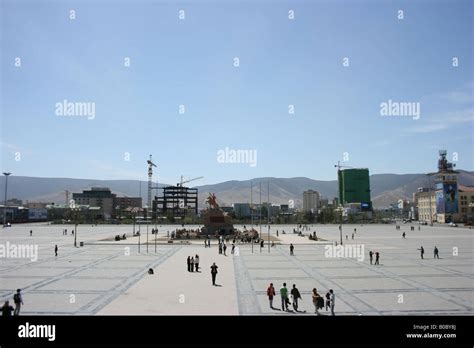 Sukhbaatar Square Ulan Bator Mongolia Stock Photo Alamy