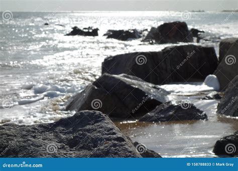 Exposed Wet Rocks Stock Image Image Of Sunlight Exposed