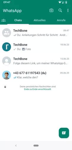 WhatsApp Gruppe verlassen und löschen TechBone