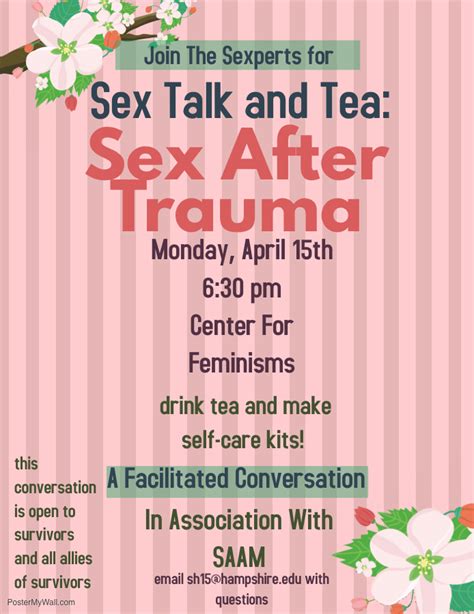 Sex Talk And Tea Sex After Trauma Hampshire College Intranet