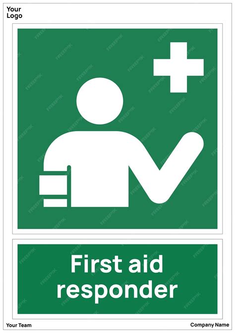 Premium Vector First Aid Responder Signs Safety Symbol Iso 7010