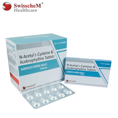 N Acetyl L Cysteine 600mg Acebrophylline 100 Mg Tab For Hospital