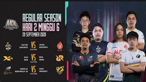 Jadwal MDL Season 2 Week 6 Day 2 Onic Prodigy Dan RRQ Sena Main