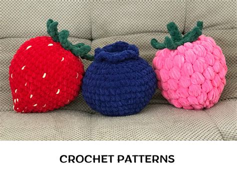 Giant Crochet Fruits Patterns Pdf Easy Patterns Crochet Strawberry