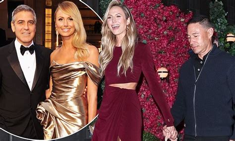 George Clooney S Ex Stacy Keibler Puts On A Leggy Display In A Red Cut