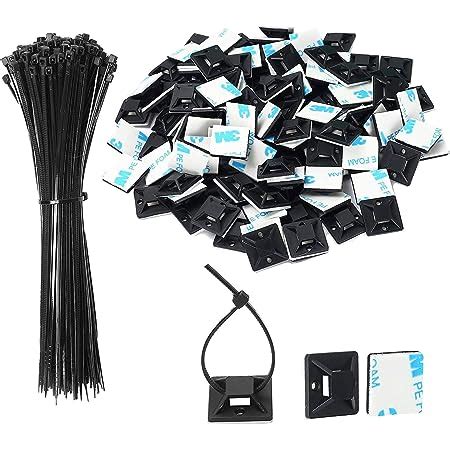 Amazon Strong Self Adhesive Wire Clips Cable Zip Tie Mounts 3 4