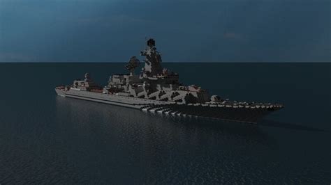 Russian Navy Slava Class Cruiser Moskva Minecraft Map