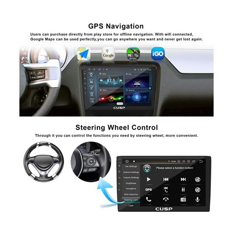 Cusp Car Stereo Radio Gps Inch Android Double Din Navigation Hd