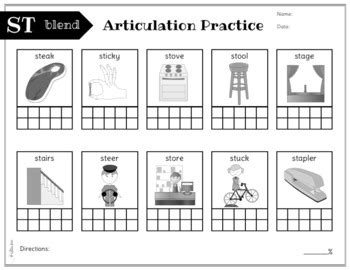 No Prep Articulation And Progress Monitoring L R S Blends By The