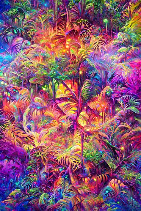 Psychedelic Jungle Tapestry Poster Print Wumples Posterazzi