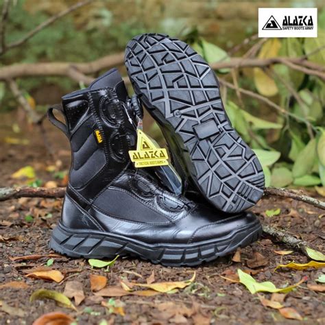 Sepatu Pdl Tali Putar Kulit Combinasi Cordura Anti Air Lazada Indonesia