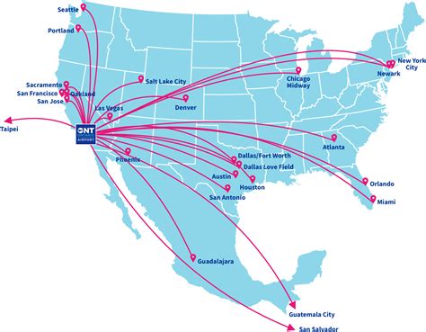 United Airlines Nonstop Flights Map