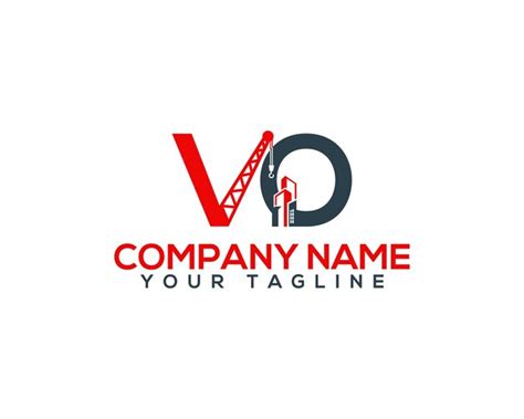 Premium Vector Construction Company Logo Design Vo Letter With Crane