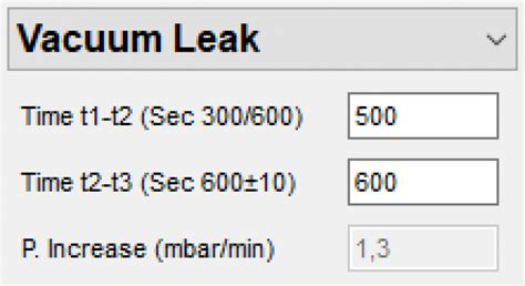 Vacuum Leak Test Tecnosoft