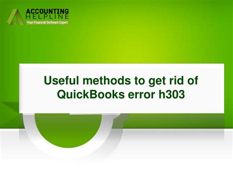 Ppt Effective Methods To Troubleshoot Quickbooks Error H