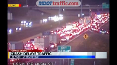 Crash Delays Traffic On I 55 North Of High Street Wjtv